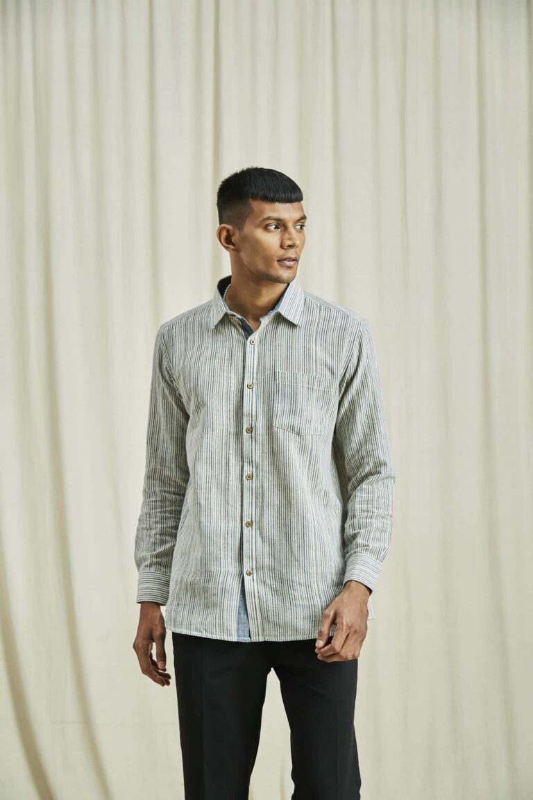 Indigo & tea Stripes I Regular collar