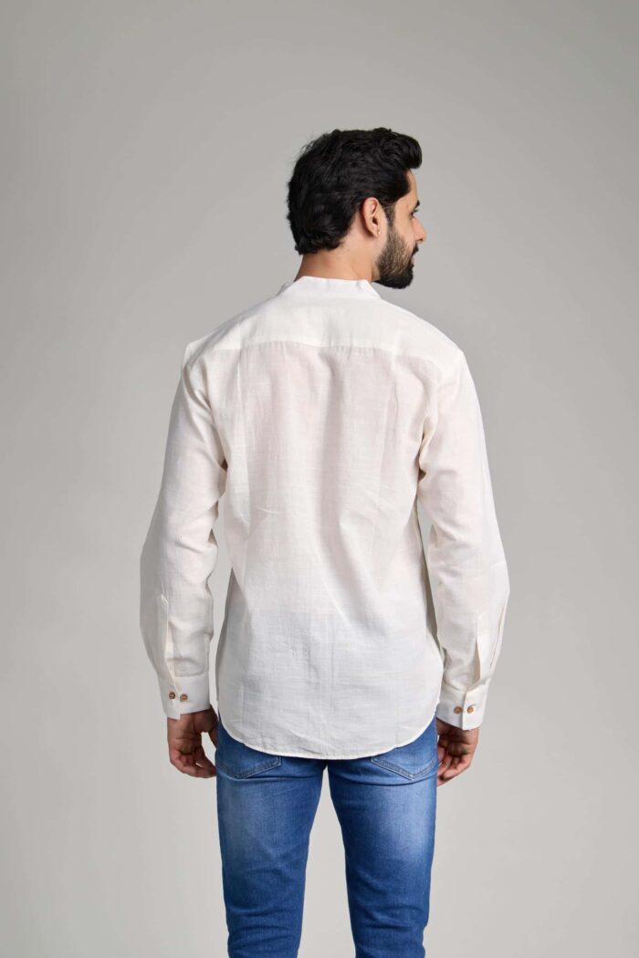 Plain Tshirt I Mandarin collar - Image 4