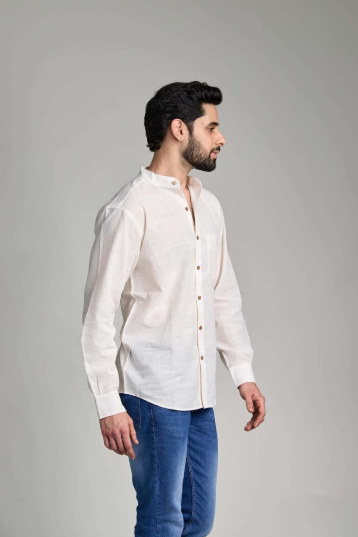 Plain Tshirt I Mandarin collar - Image 3