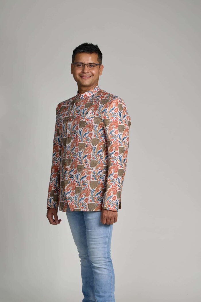 Wooden buttons Rust - FS I Mandarin collar