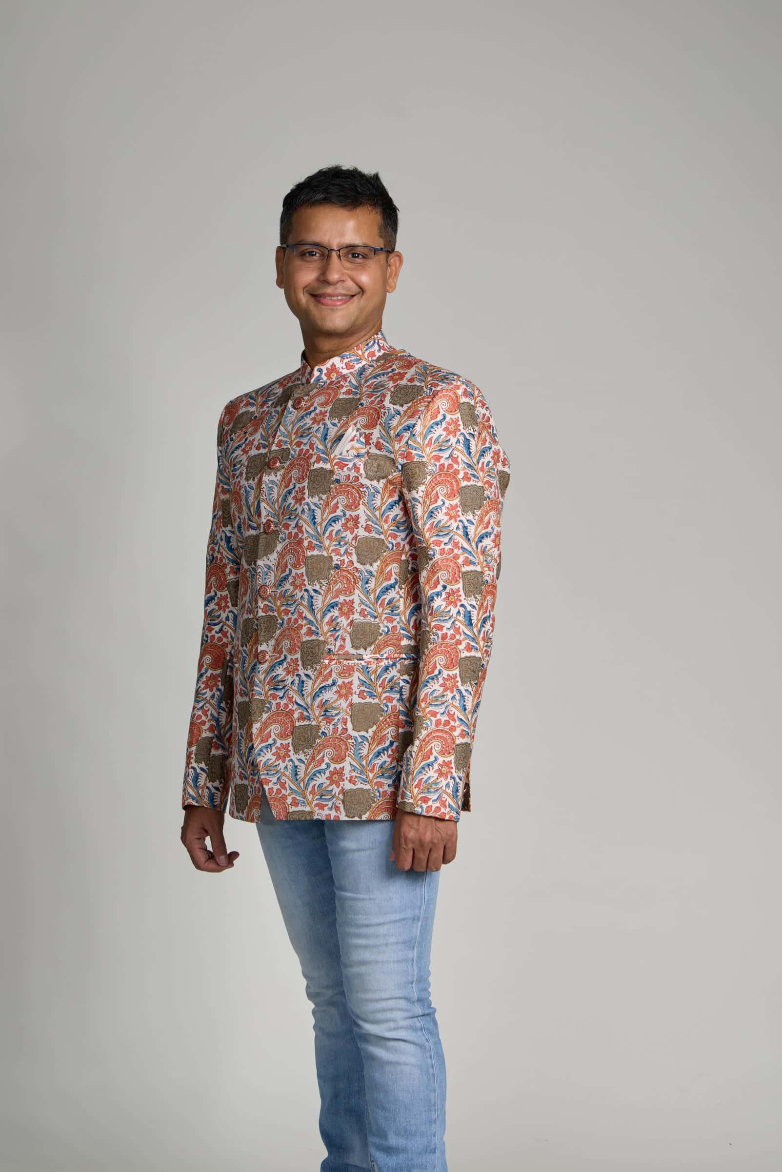 Wooden buttons Rust - FS I Mandarin collar